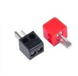 WGLOS-KK-BR Wtyk głosnikowy katowy przykręcany - czerwony+ czarny kpl. 2 szt.