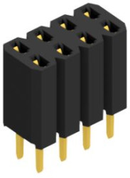 Socket header, 8 pole, pitch 2.54 mm, straight, BL28G