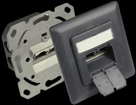 GC-N0052AG RJ45 socket, CAT.6, UP, anthracite gray