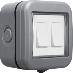 BG WPB42 IP55 Weatherproof Double Switch, 10AX