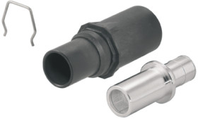 Socket, 1 pole, crimp connection, screw locking, straight, 1177100000