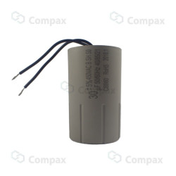 Kondensator silnikowy, 8uF, 450 V AC, 5%, 35x60mm, -25 +70°C, konektory 6.3mm, SR Passives