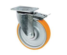 Koło samonastawne średnica kabla 250mm Płyta Guitel Hervieu 800kg wysokość całkowita 292mm