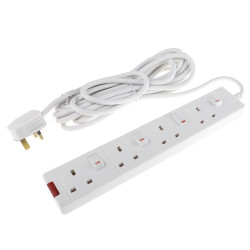 Przedłużacz 5m 4 gniazda Listwy zasilające typ Typ G - brytyjski Typ G, brytyjskie BS1363 13A