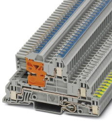 Protective conductor terminal, screw connection, 0.2-4.0 mm², 24 A, 6 kV, gray, 3076028