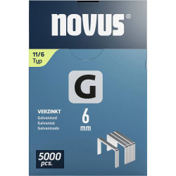 Novus 042-0765 Flat Crown Clips 5000 pieces, 6x10.6 mm for Films