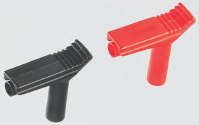 Adapter do złącz pomiarowych, rodzaj: Złącze męskie na żeńskie, wtyk: 4mm, gniazdo: 4mm, 20A, Czerwony/czarny, 1kV