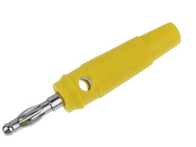 Wtyk banan 4mm żółty Amass 25.411.3