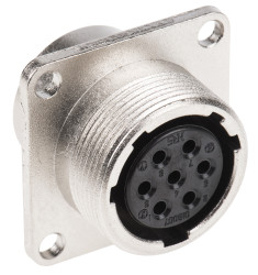 Złącze wielostykowe przemysłowe 7-pinowe, panelowe Gniazdo Hirose