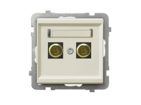 SONATA Gniazdo głośnikowe pojedyncze ecru GGN-1R/m/27 OSPEL