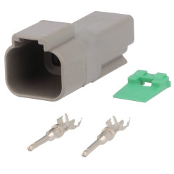 Złącze DT04-2P DEUTSCH 2pin wtyk męski herm. rozm:16 0,75-2mm2