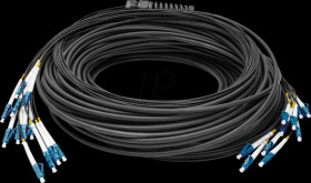 DK-2A33CU100BK-BBB Pre-assembled Fiberglass Universal Breakout Cable, Single Mode