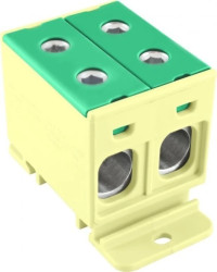 Złączka szynowa rozdzielcza jednotorowa, 4 otwory 50mm2 ZGX 2x50 żółto-zielona ENE-00263