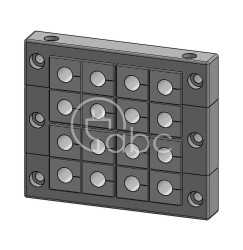 Rama przepustowa KEL 16-MT, na 16 modułów KT małych, czarna, 42145