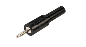 Adapter z wtykiem bananowym Czarny RND