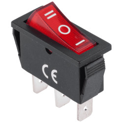 Przełącznik kołyskowy pojedynczy czerwony (SPDT 3P)