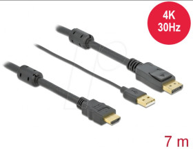 85967 HDMI to DisplayPort 1.2 plug, 4K@30Hz, 7 m