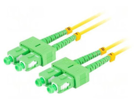 FO-SASASD11-0100YE Patch cord U/UTP Cat: 5e RJ45 wtyk z obu stron linka CCA 1m