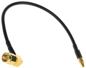 Kabel koncentryczny złącze A SMA złacze B MMCX długość 200mm Z zakończeniem