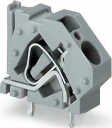 PCB terminal, 1 pole, pitch 10 mm, AWG 24-10, 31 A, cage clamp, light gray, 745-843/999-950