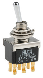 Przełącznik Wł.-wł. średnica wycięcia 6.2mm DPDT TE Connectivity Montaż panelowy długość przełącznika 10.5mm