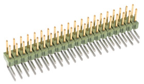 Złącze szpilkowe 40-pinowe AMPMODU MOD II raster: 2.54 mm Kąt prosty 2-rzędowe TE Connectivity Otwór przelotowy750 V Bez