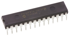Mikrokontroler Microchip PIC16F SPDIP 28-pinowy Otwór przezierny PIC 256 x 8 słów, 8K x 14 słów 8bit CAN: 20MHz RAM:368