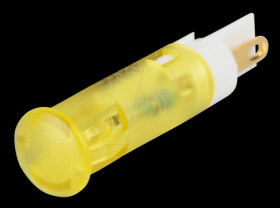 QS61XXY12 Indicator LED, 12 V DC, 6 mm, FASTON, yellow