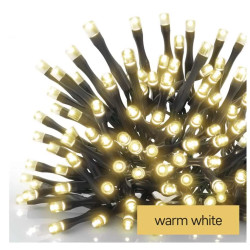 Lampki choinkowe Classic 40 LED 2,8m 3x AA, ciepła biel, czarny, IP44, timer