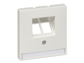 MERTEN D-LIFE Płytka czołowa mechanizmu gniazda RJ45 podwójna biały połysk MTN292619 SCHNEIDER ELECTRIC