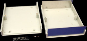 ABS device enclosure, (L x W x H) 180 x 104 x 52 mm, light gray (RAL 7035), IP54, 1598CGY