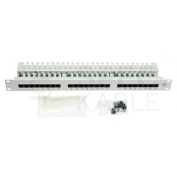 Patch panel RACK 19" kat.5e 24p UTP z półką 1U ATEL