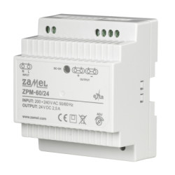 Zasilacz impulsowy 24V DC, 60W, TH-35 TYP: ZPM-60/24 EXTA