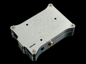 Adafruit Pi Holder milled aluminum case for Raspberry Pi Model B w/logo