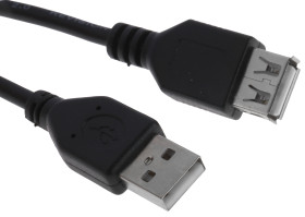 Kabel USB Złącze A USB A Złącze B USB A dł. 5m Przewód USB USB 2.0 kolor: Czarny
