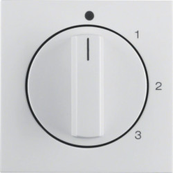 B.x/S.1 Płytka czołowa z pokrętłem do łącznika 3-pozycyjnego z pozycją zerową, biały, połysk 1096898900