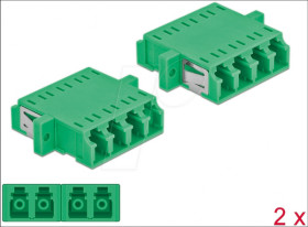 86539 Optical Fiber Coupler LC Quad/LC Quad female 2 pieces green