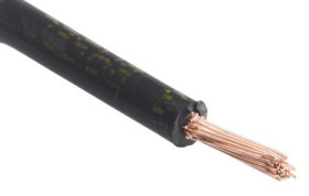Przewód jednożyłowy linkowy, 2491B, 2.5 mm², 50/0,25 mm, 13 AWG, Bezhalogenowe, 750 V, Czarny, dł. 100m, RS PRO