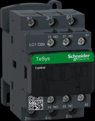 Power contactor, 3 pole, 9 A, 400 V, 3 Form A (N/O), coil 240 VAC, screw connection, LC1D09U7TQ