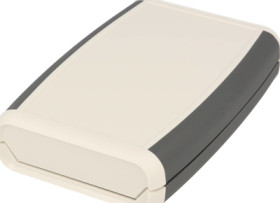 ABS handheld enclosure, (L x W x H) 117 x 79 x 25 mm, light gray (RAL 7035), IP65, 1553WBGY