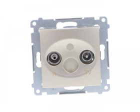 Simon 54 Gniazdo antenowe RD/TV końcowe separowane złoty mat DAK.01/44