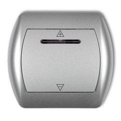 TREND Sterownik roletowy sterowany dotykiem i dowolnym pilotem srebrny metalik 7SR-1