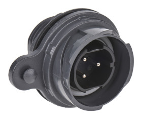 Złącze wielostykowe przemysłowe 3-pinowe Montaż przedni Wtyczka Bulgin