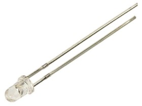 Dioda LED 3mm niebieska, przezroczysta, 1500mcd