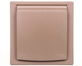 ASFORA Gniazdo SCHUKO IP44 z ramką (1-krotne) brąz EPH3100369