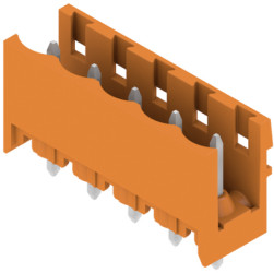 Pin header, 5 pole, pitch 5.08 mm, straight, orange, 1146410000