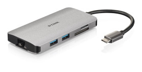 Hub USB USB 3.0 DUB-M810 RJ45 3 USB USB C, D-Link