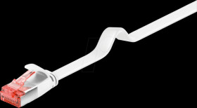 94915 Cat.6 flat patchkabel, U/FTP, 1 m, white