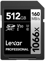 Karta SD SDXC, 512 GB Nie TLC, Lexar Silver 0 → 70°C 1066x