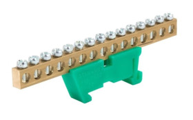 Listwa zaciskowa zerowa 15x16mm2 zielona TH 35-15/Z